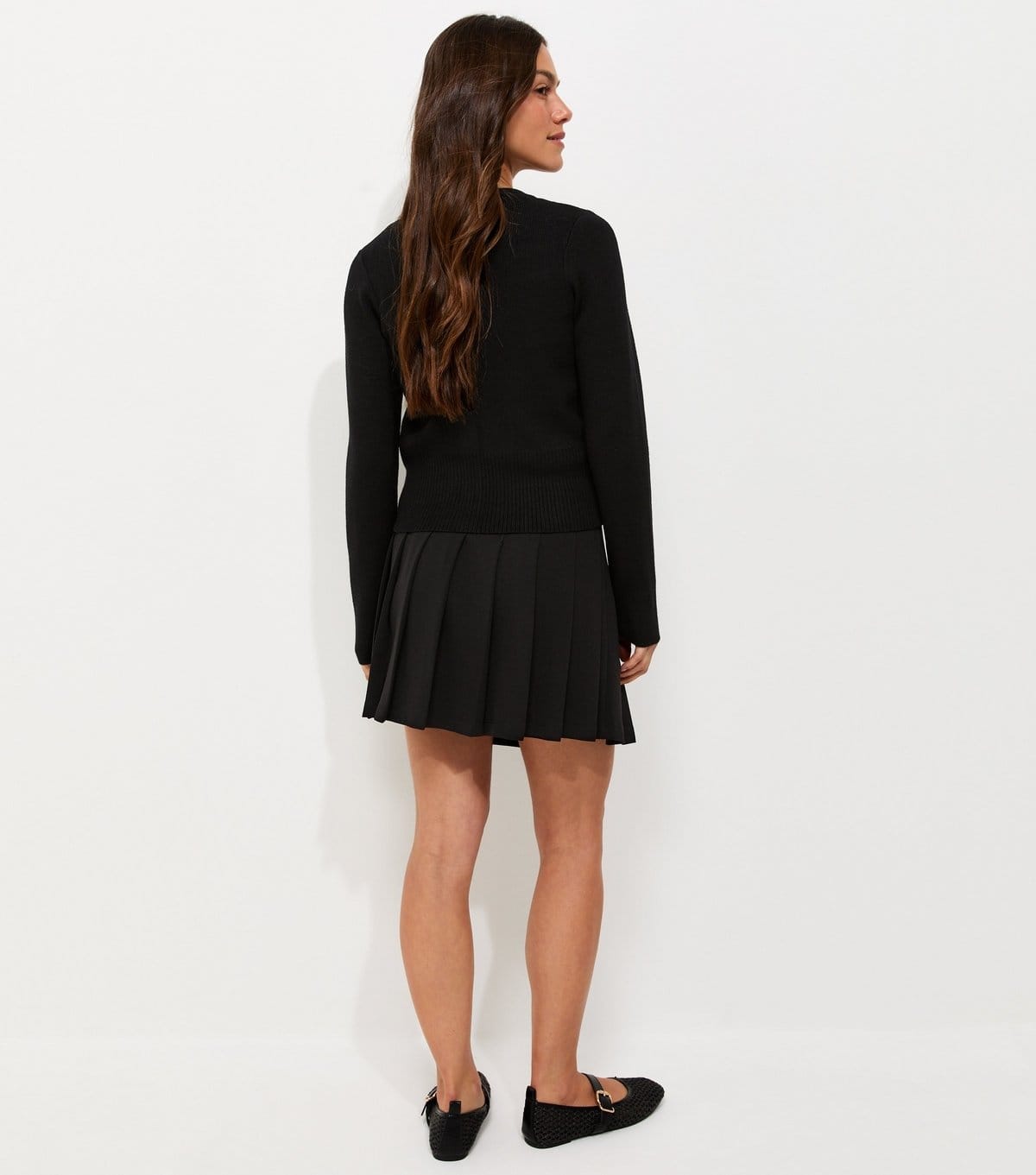 New Look Women's Petite Black Compact Knit Crew Neck Cardigan New Look - 4
