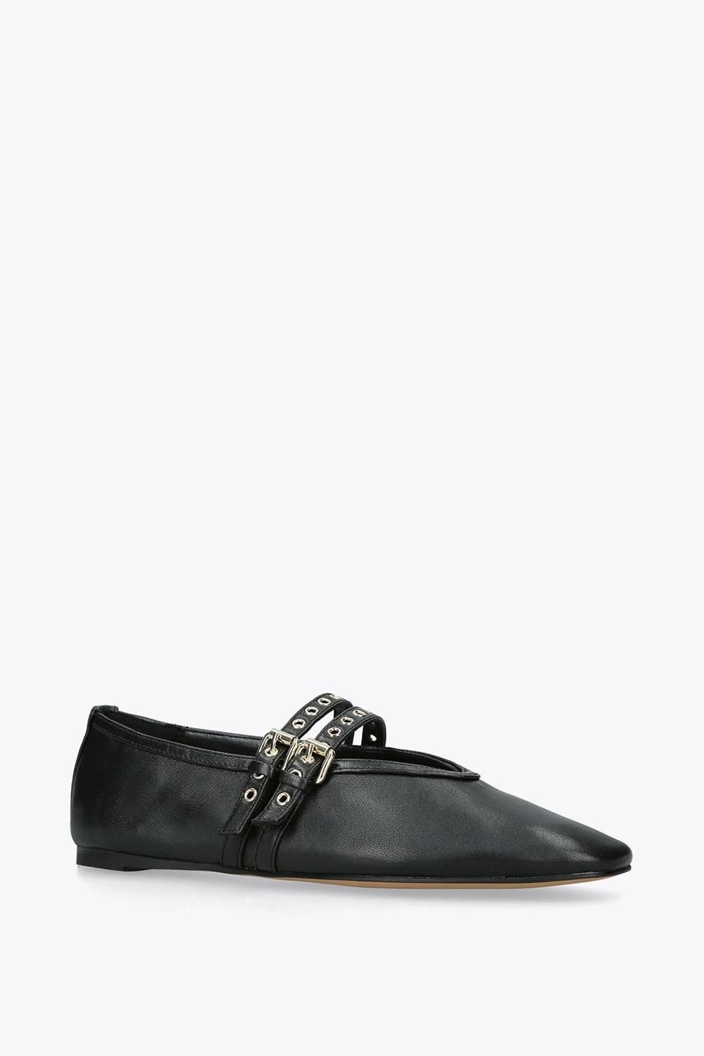 Steve Madden STEVE MADDEN Women's 'Lydia Black' Leather Flats in Black - 4