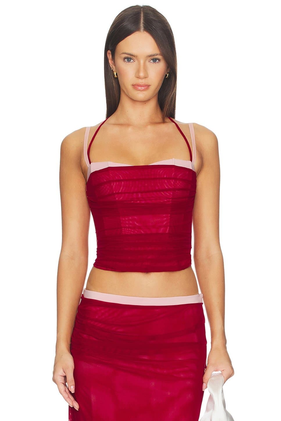 revolve Caline Ruched Corset Top