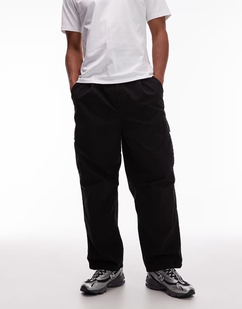 ASOS Carhartt WIP cole relaxed fit cargo trouser in black - 1