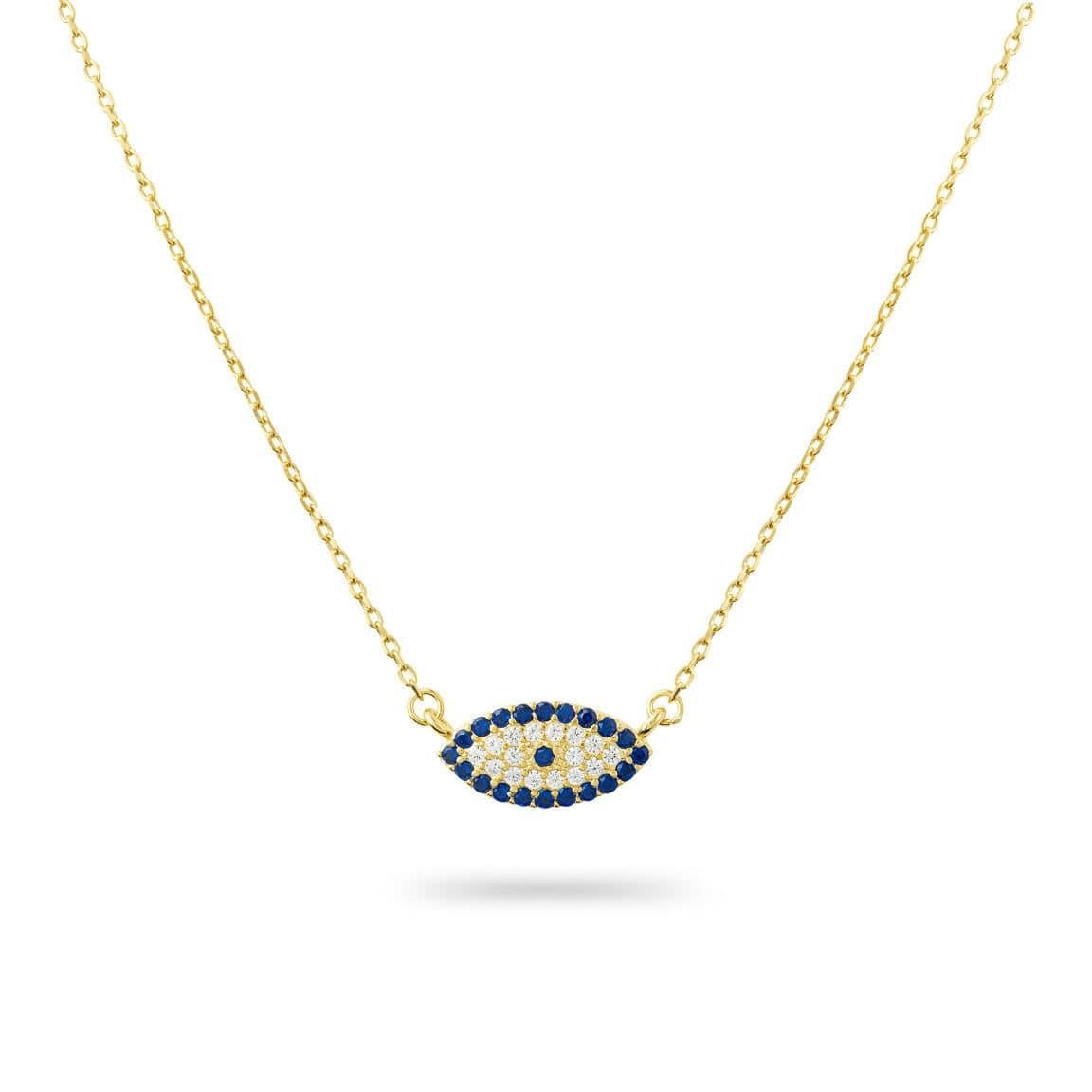 Gold Trip Gold Trip Women's Blue Lucky Evil Eye Necklace in Gold