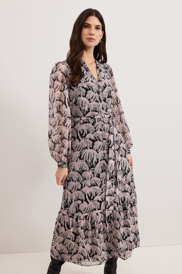 Phase Eight Phase Eight Women's Willow Midi Shirt Dress in Black - 3