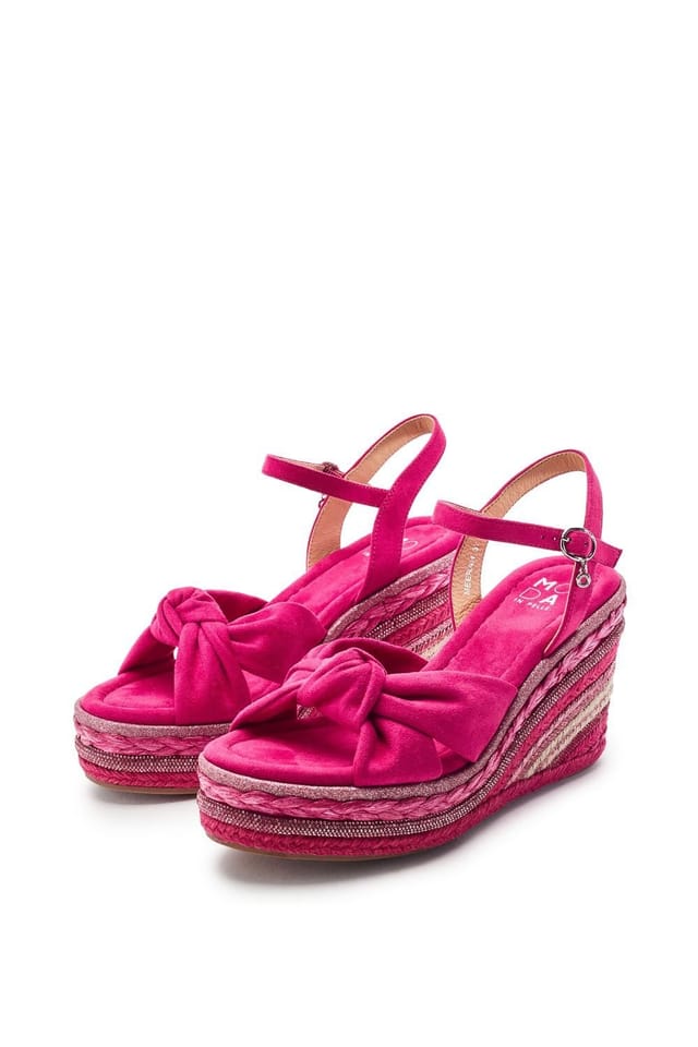 Moda In Pelle Moda In Pelle Women's 'Meerah' Alcantara Wedges in Fuchsia - 2