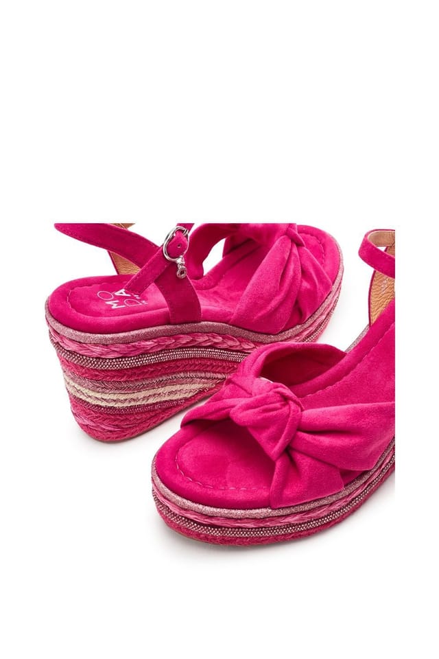 Moda In Pelle Moda In Pelle Women's 'Meerah' Alcantara Wedges in Fuchsia - 3