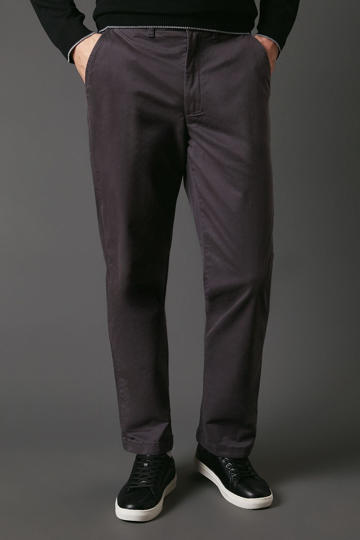 Maine Maine Men's Premium Chino Trousers in Dark Grey - 2