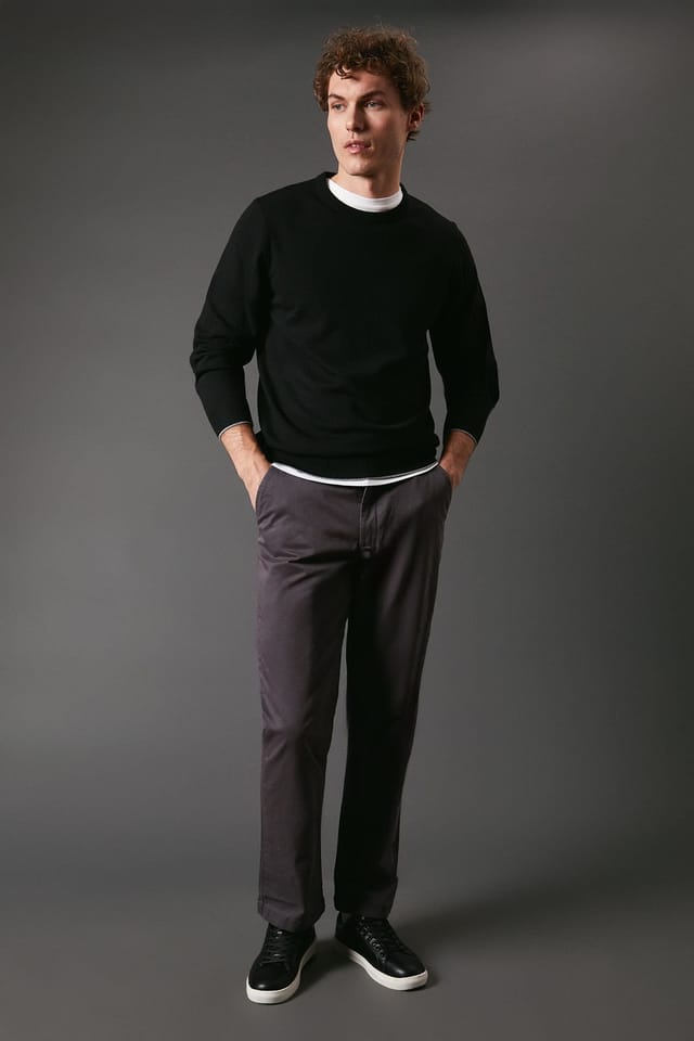 Maine Maine Men's Premium Chino Trousers in Dark Grey - 2