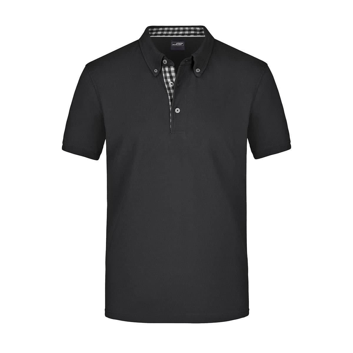 James and Nicholson James and Nicholson Men's Plain Polo Shirt in Black