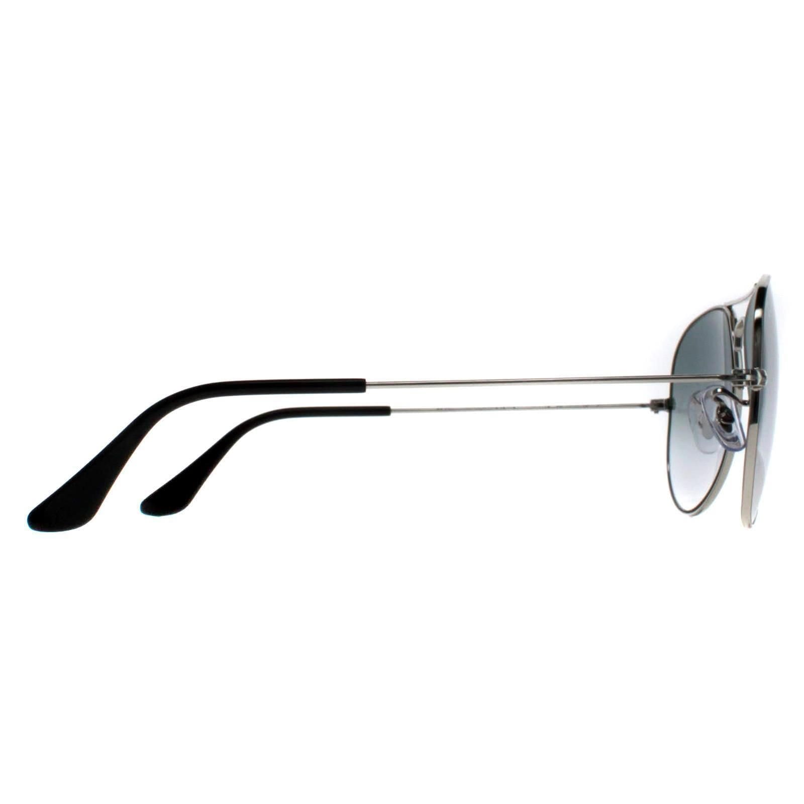 Ray-Ban Ray-Ban Men's Aviator Silver Gradient Light Blue Sunglasses - 4