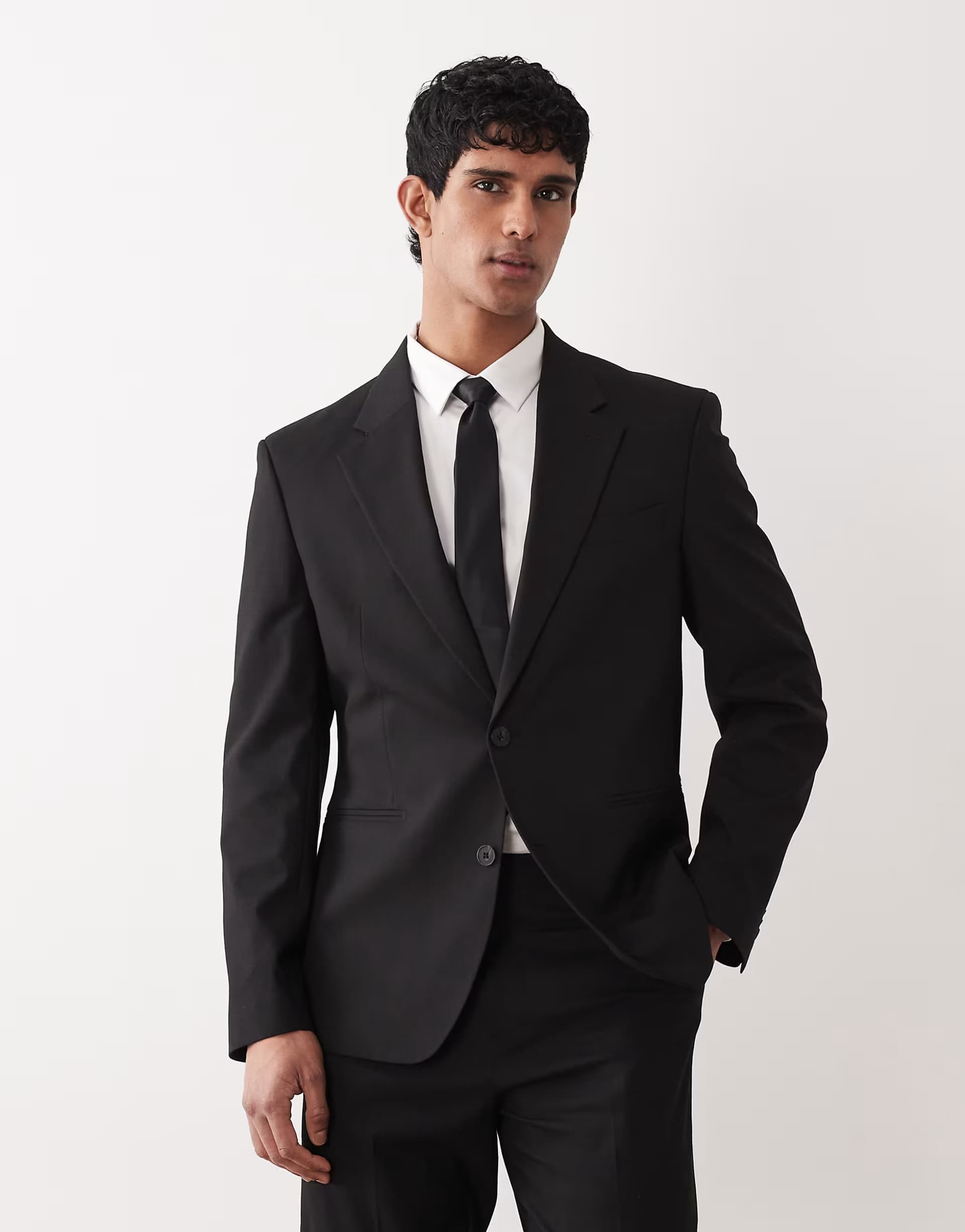 ASOS ASOS DESIGN slim suit blazer in black