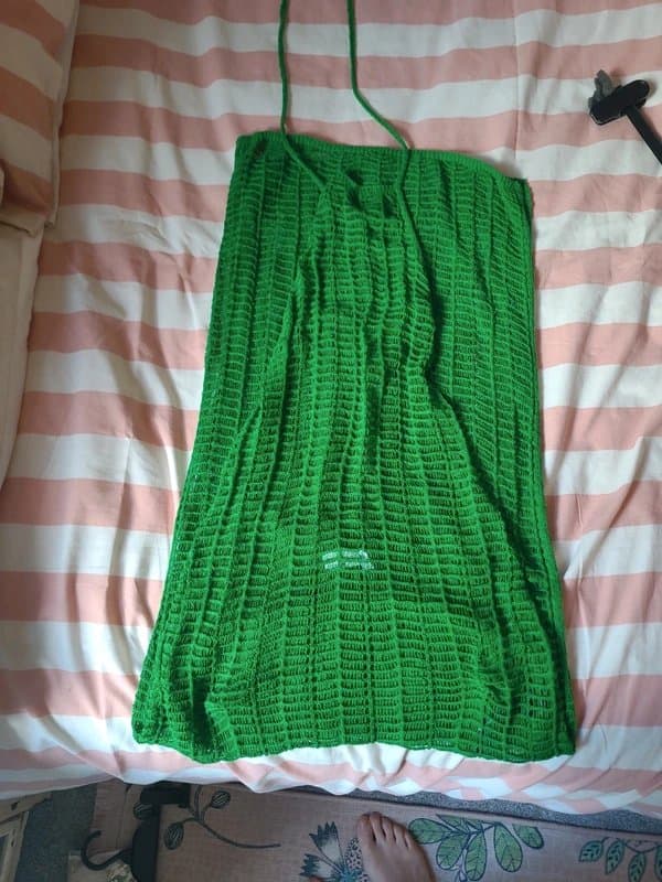 ASOS Asos green crochet beach dress size 12