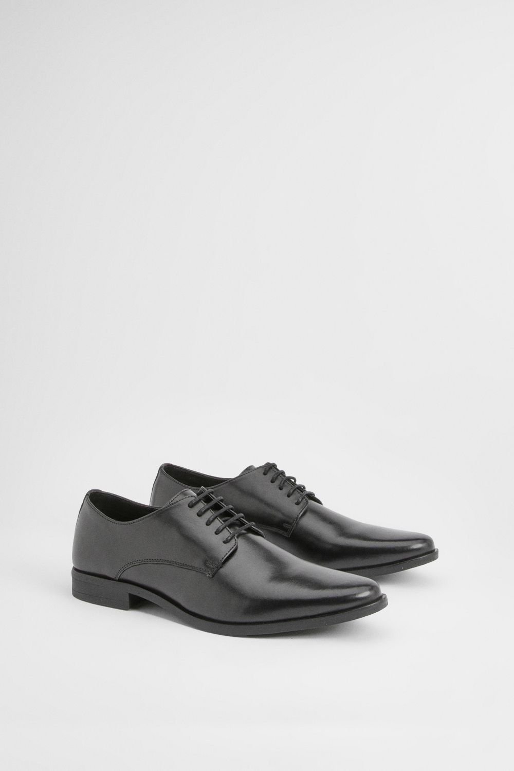 Burton Burton Men's Black Leather Smart Derby Shoes - 3