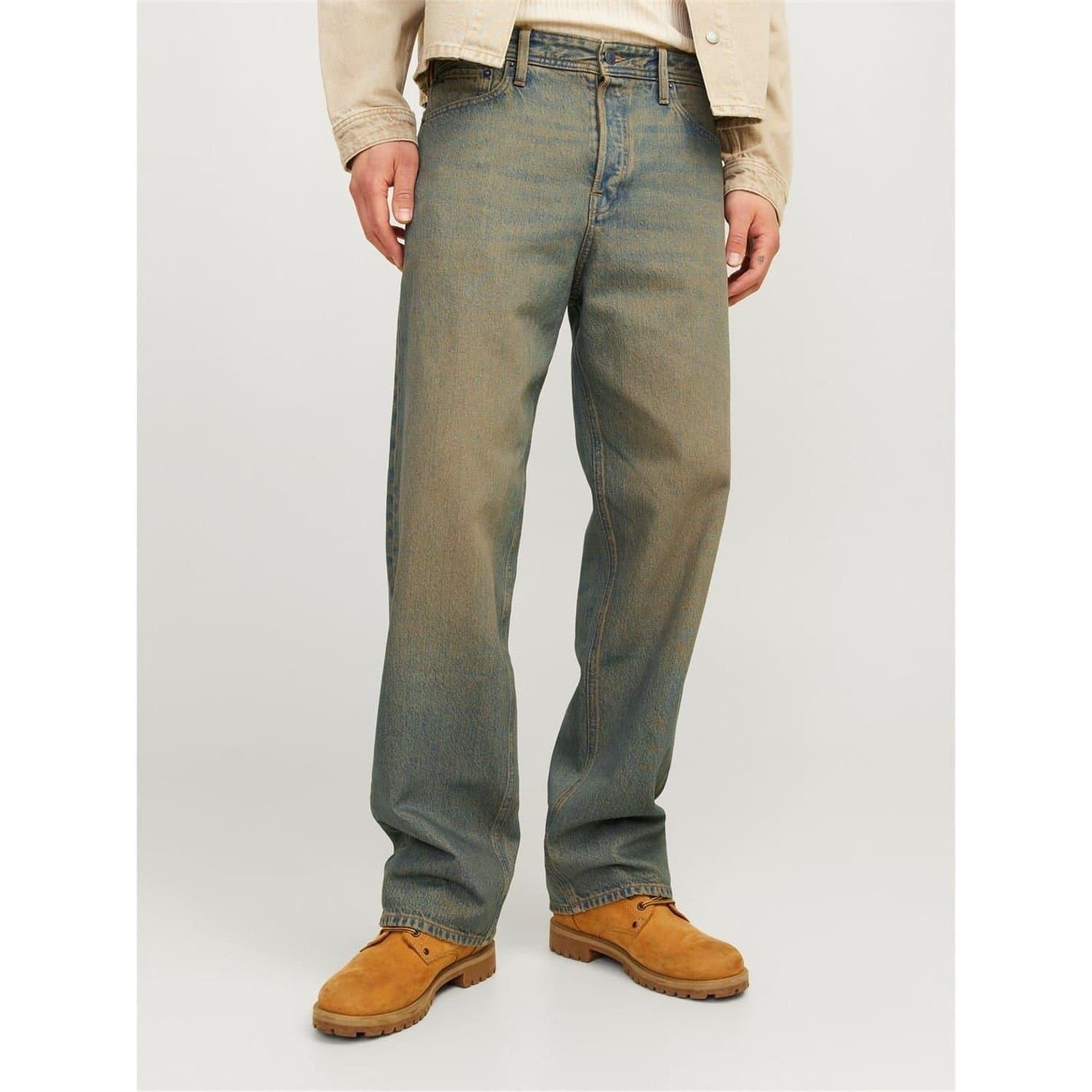 jack & jones Jack & Jones Men's Alex Denim Relaxed Fit Jeans in Dark Blue