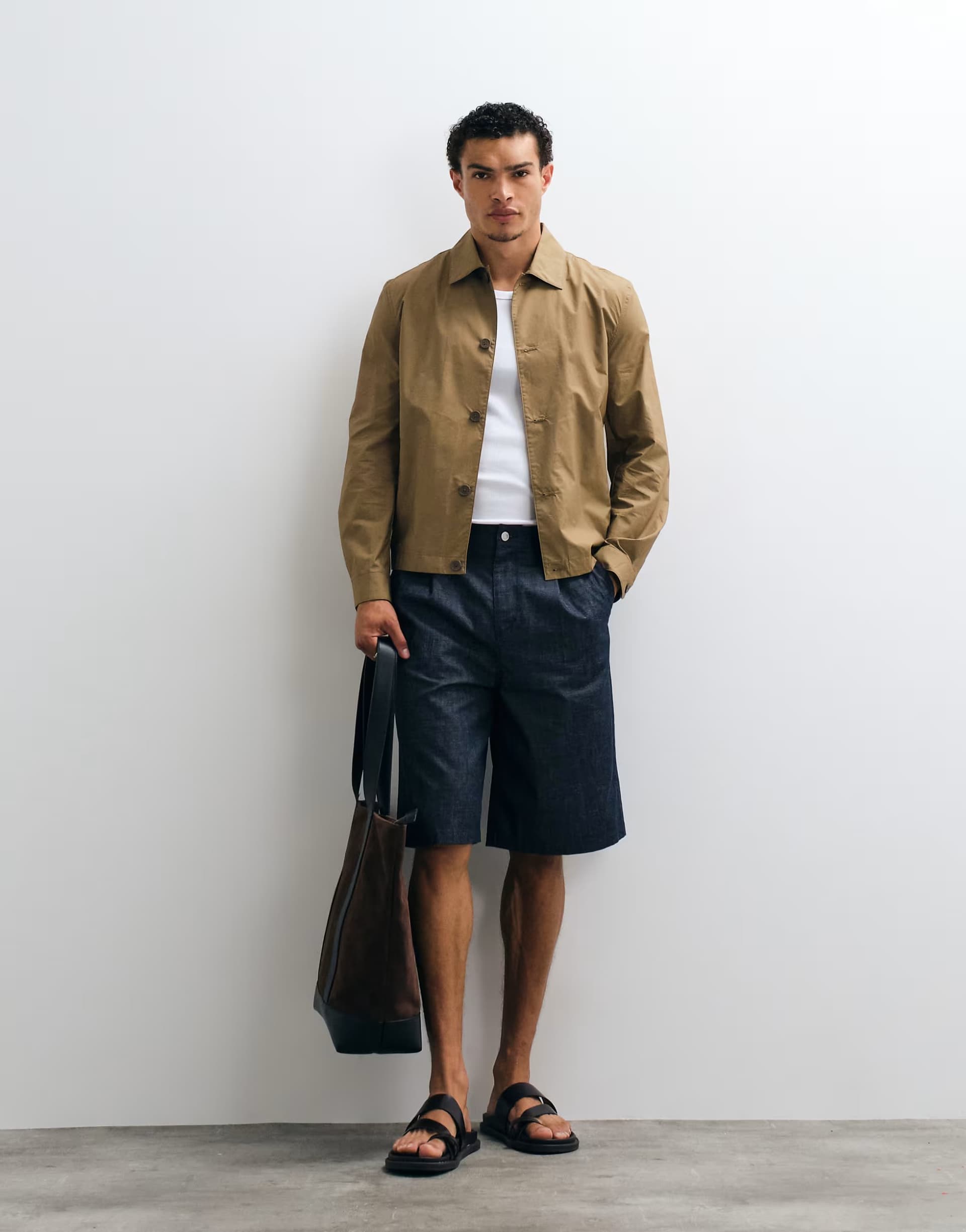 ASOS Mango short jacket in brown