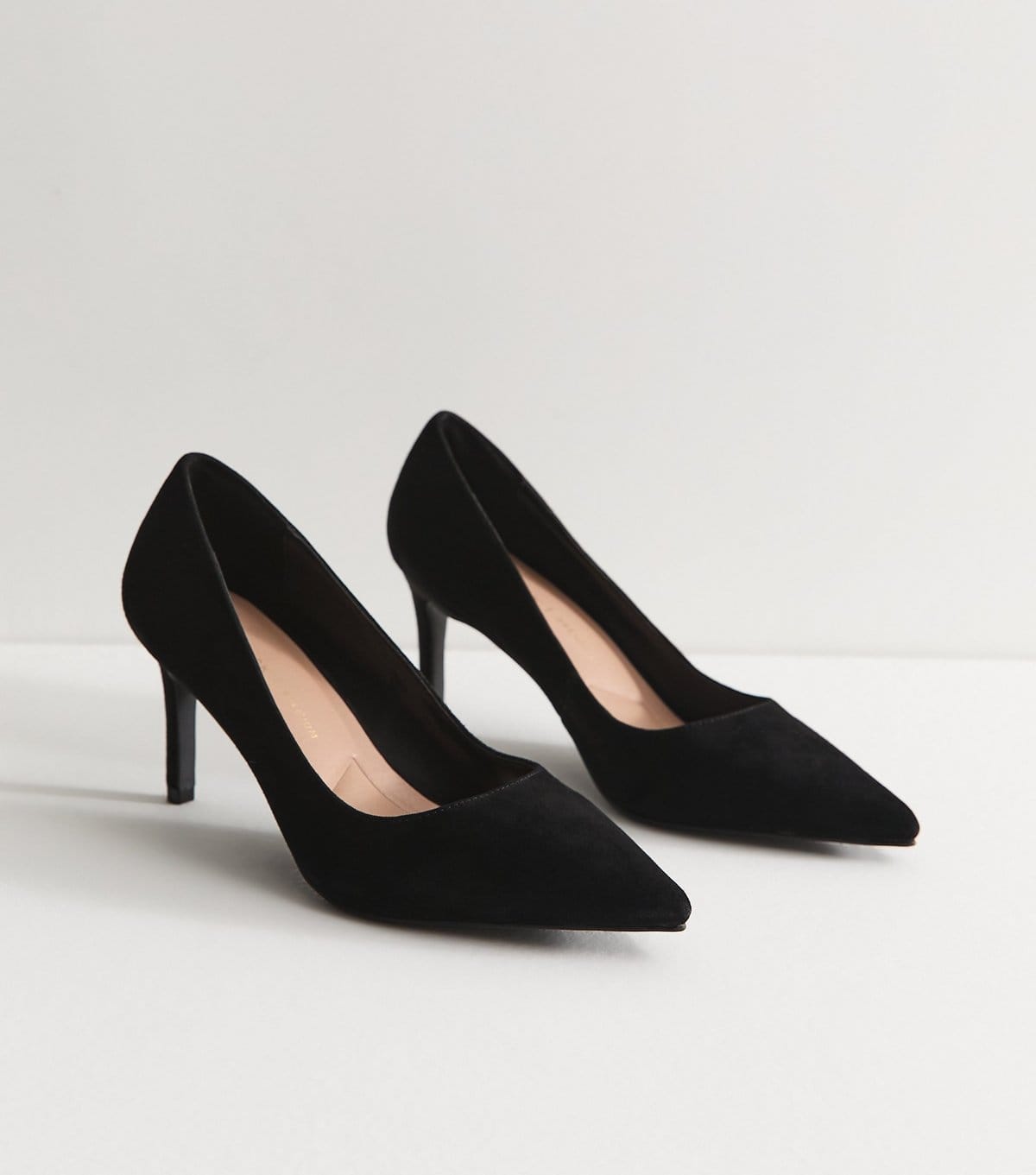 New Look Women's Premium Black Real Suede Pointed Toe Court Shoes New Look - 4