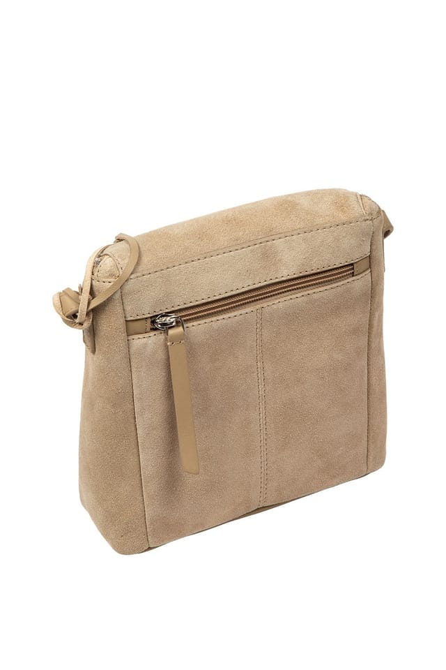 Cultured London Cultured London Women's 'Luisana' Suede Cross Body Bag in Beige - 3