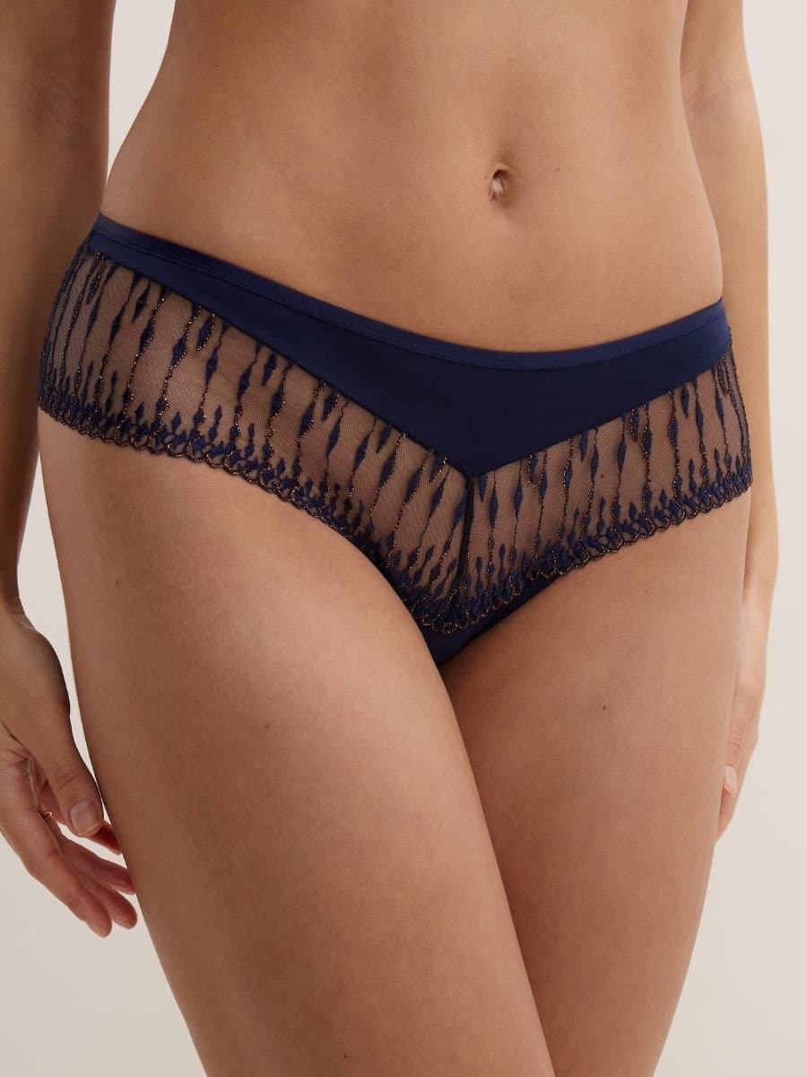 Aubade Aubade Women's Voodoo Kiss Cheeky Short in Blue