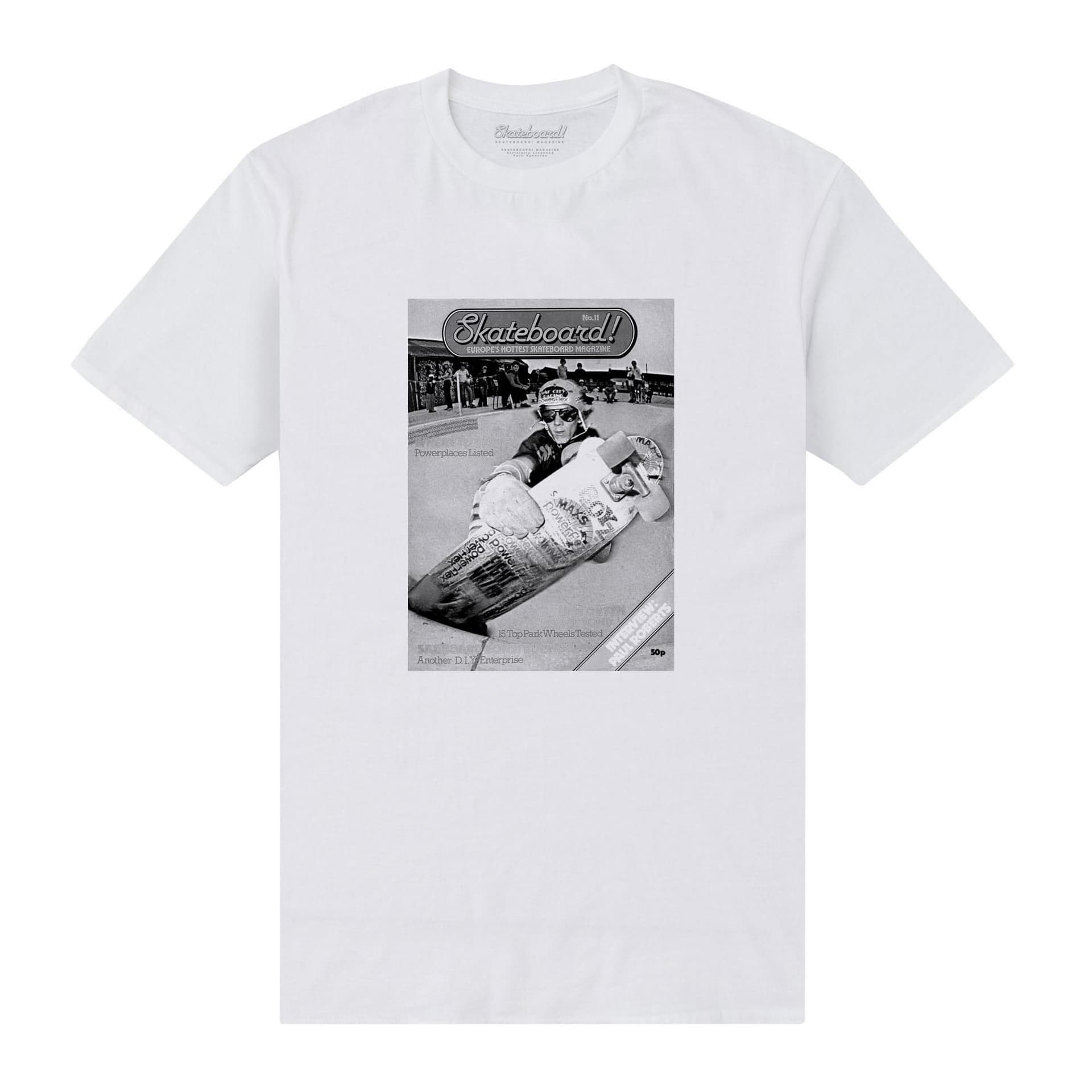 Skateboard! Skateboard! Men's Magazine Powerplaces T-Shirt in White