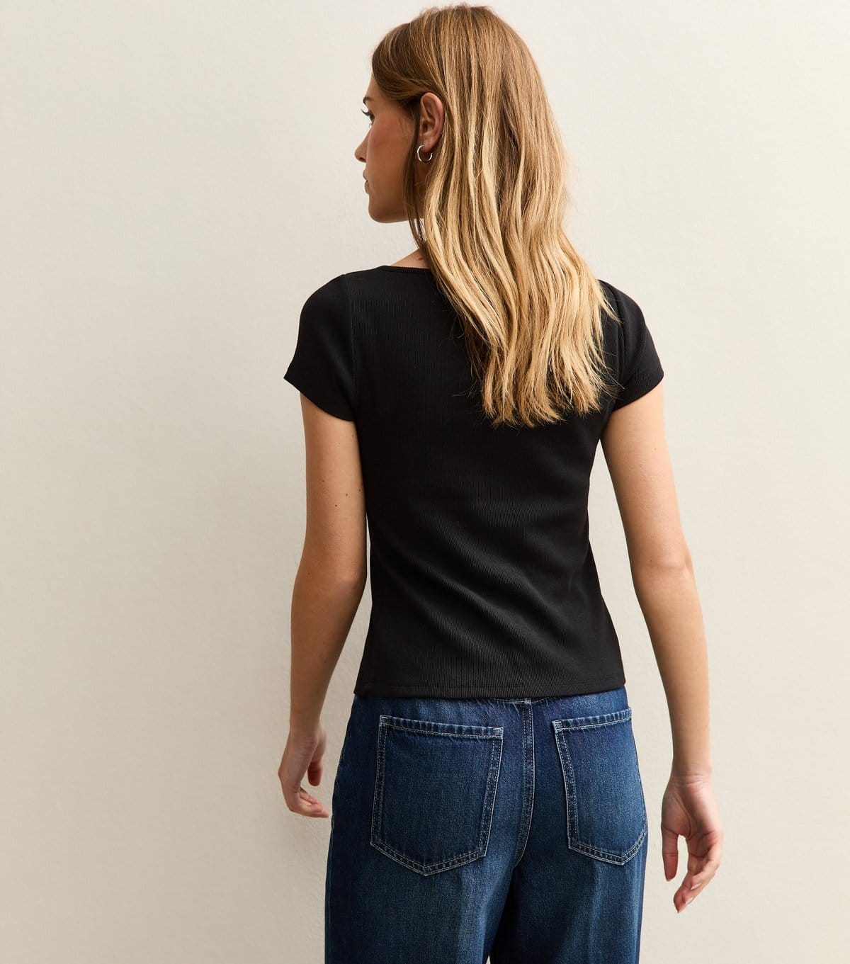 New Look Women's Black Popper Through Top New Look - 4