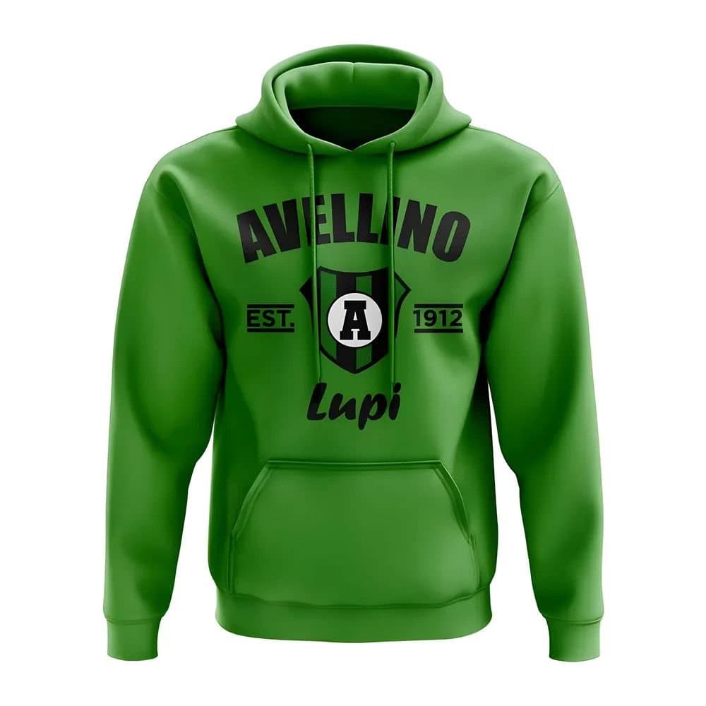Avellino Avellino Men's Personalised Established Football Hoody in Green