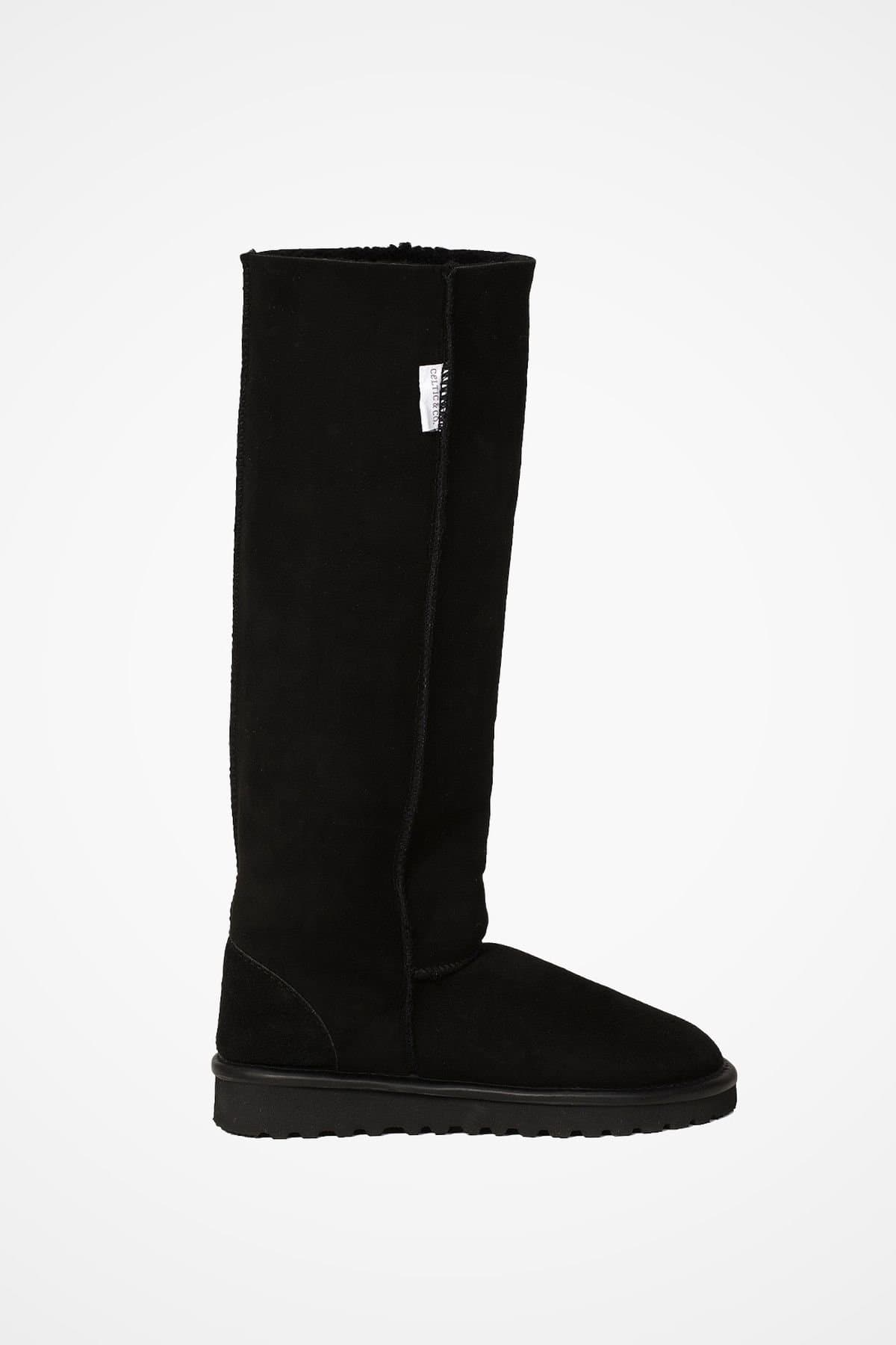 Celtic & Co Celtic & Co Women's Celt Shearling Knee Boot in True Black