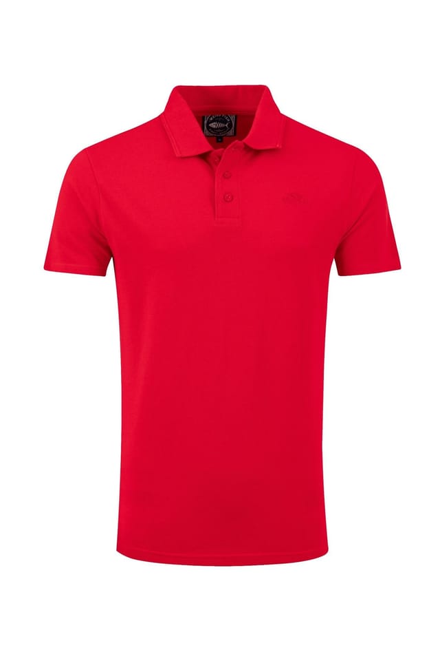 Weird Fish Weird Fish Men's Giles Pique Polo Shirt in Scarlet - 2