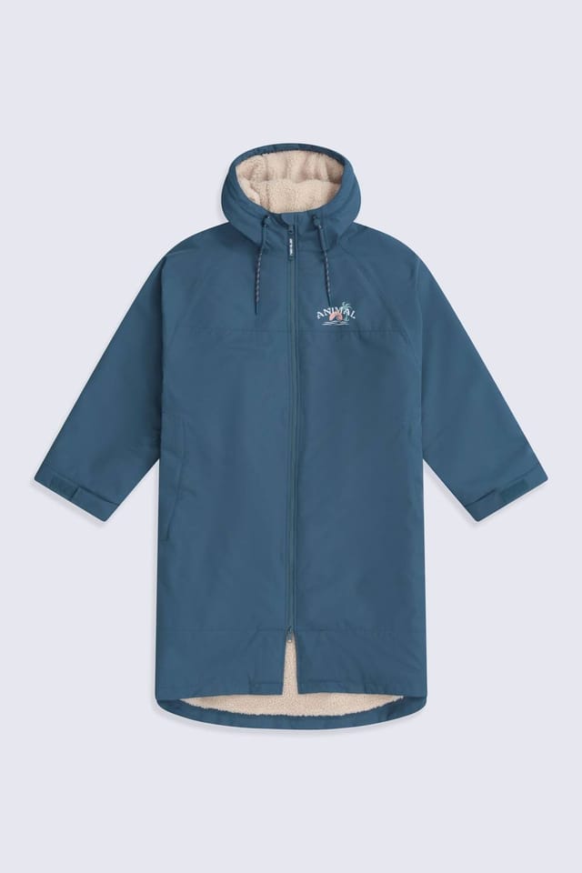 Animal Animal Women's 'Hazey' Waterproof Fleece Lined Beach Parka in Blue - 2