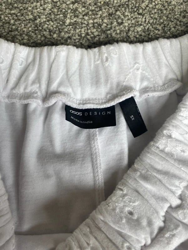 ASOS White tiered skirt