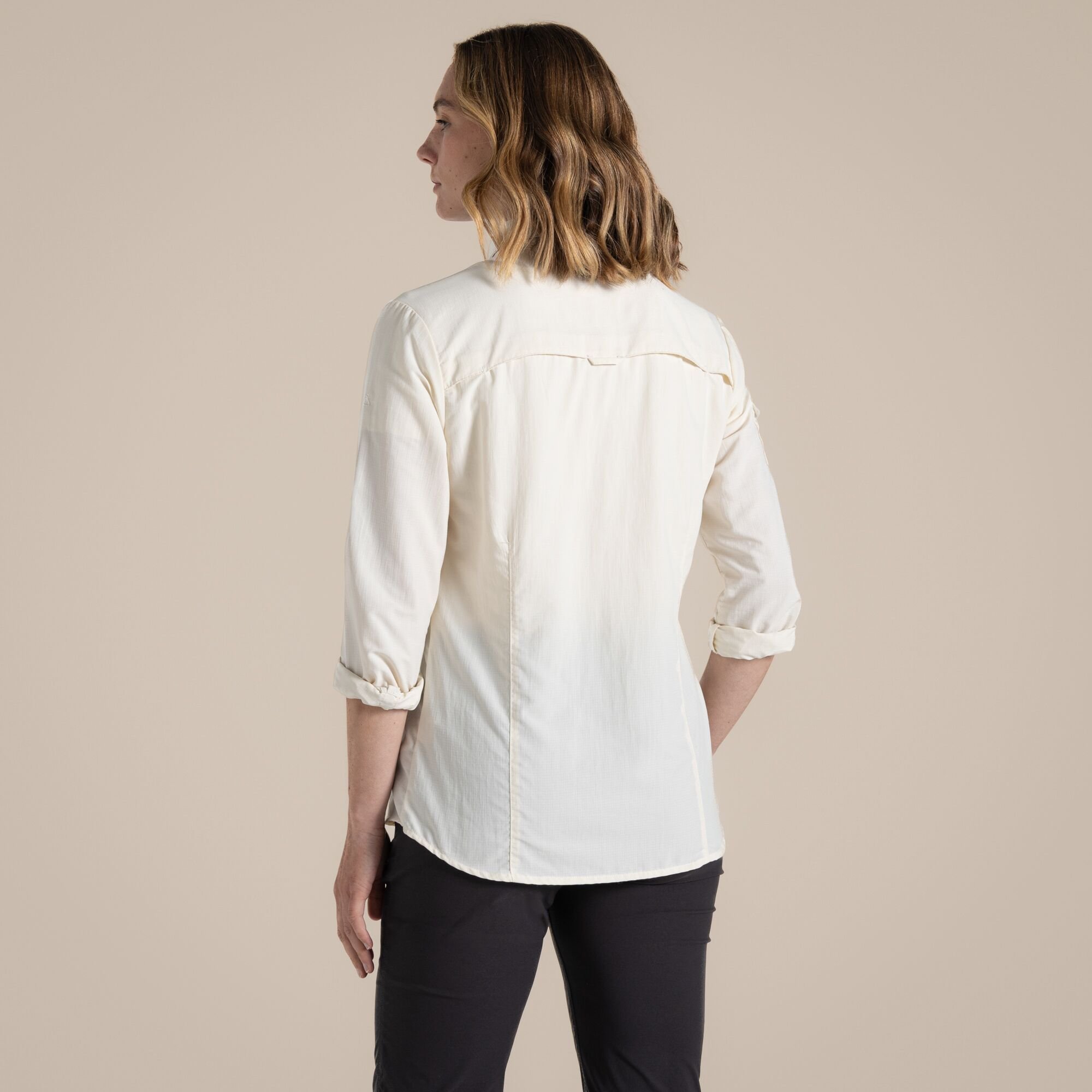 Craghoppers Craghoppers Women's Nosilife Adventure' Long Sleeved Shirt With Insect Repellent Technology in Ecru - 2