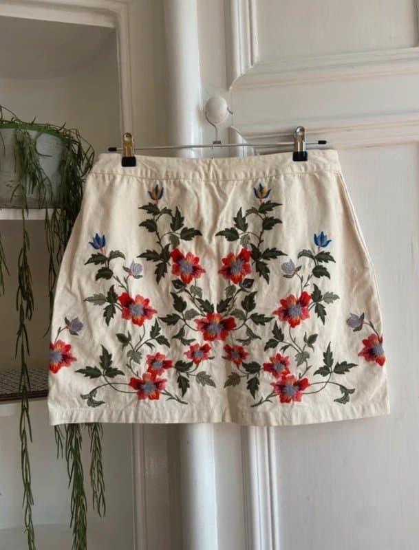 Topshop Embroidered Topshop Skirt