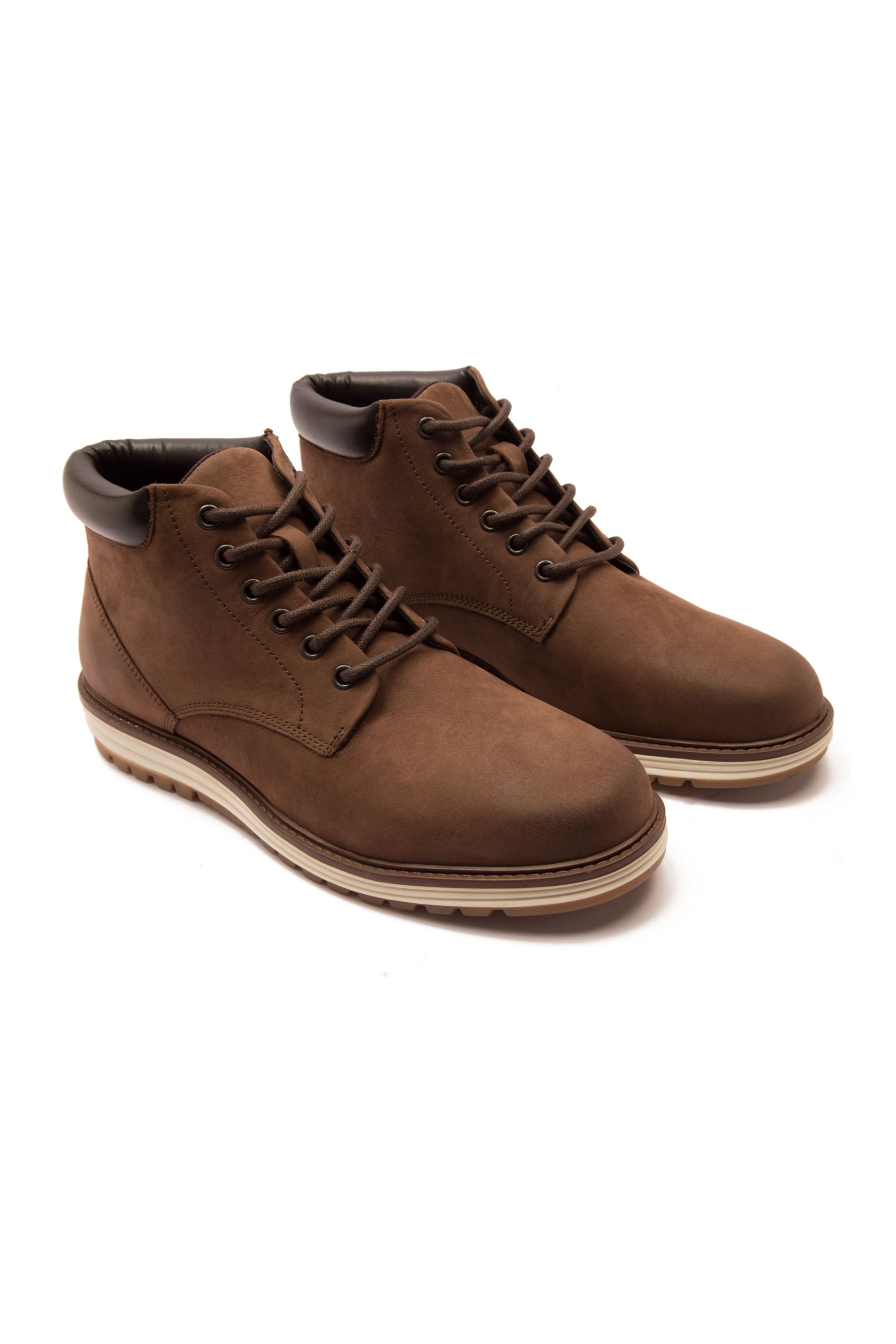 Thomas Crick Thomas Crick Men's Wells Leather Ankle Lace Up Boots in Brown - 2