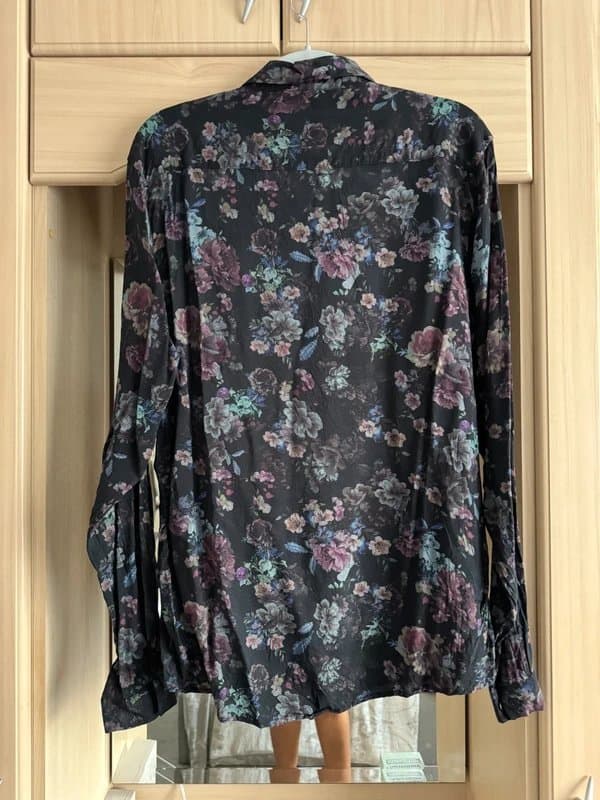 ASOS Mens ASOS Black Floral Pattern Shirt - L