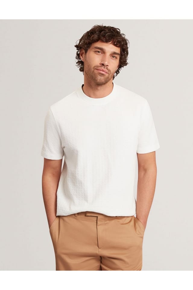 Ted Baker Ted Baker Men's ELDONNSS Textured T-Shirt White - 2