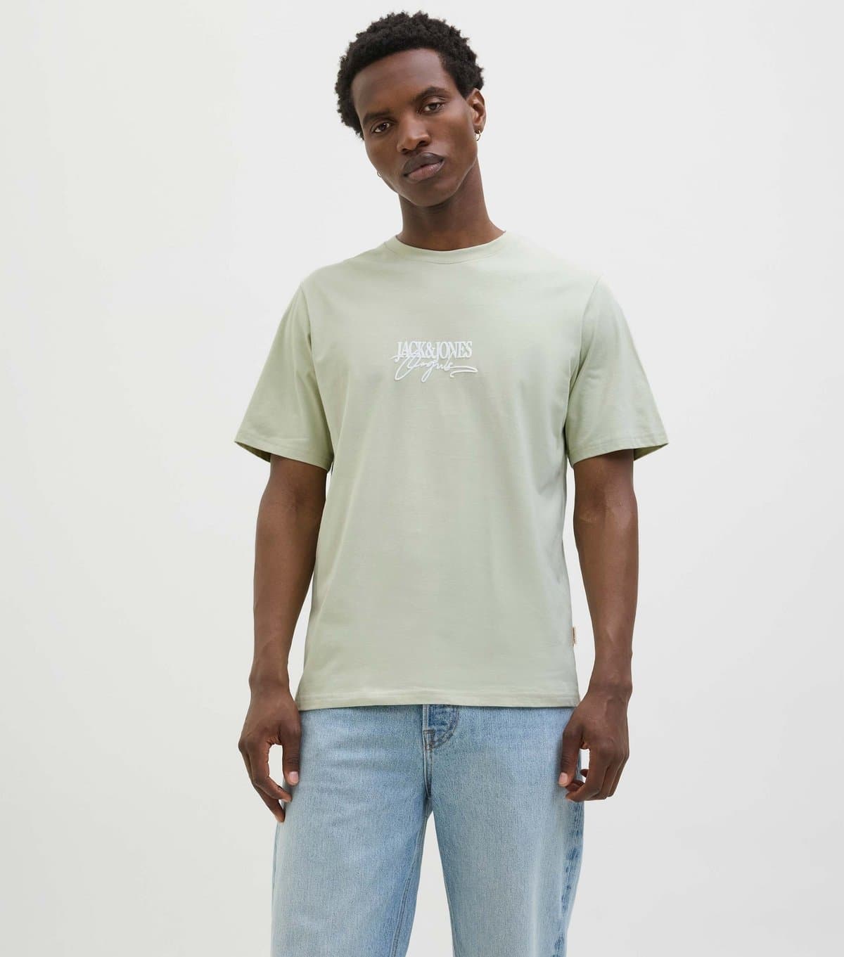 jack & jones Jack & Jones Light Green Crew-Neck T-Shirt
