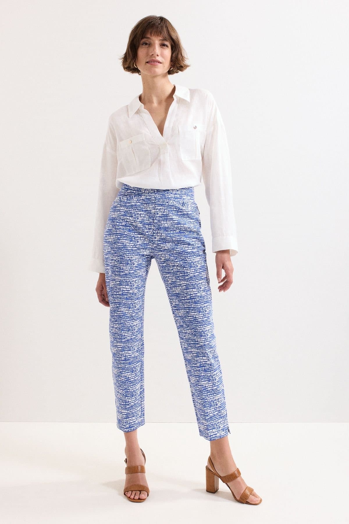 Phase Eight Phase Eight Women's Carmella Printed Trouser in Cobalt