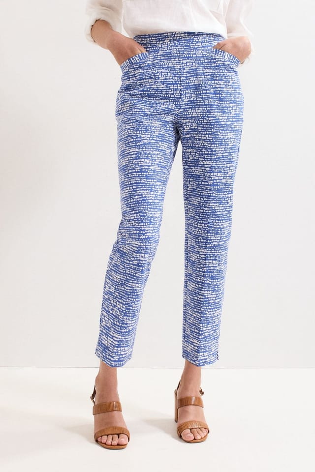 Phase Eight Phase Eight Women's Carmella Printed Trouser in Cobalt - 3