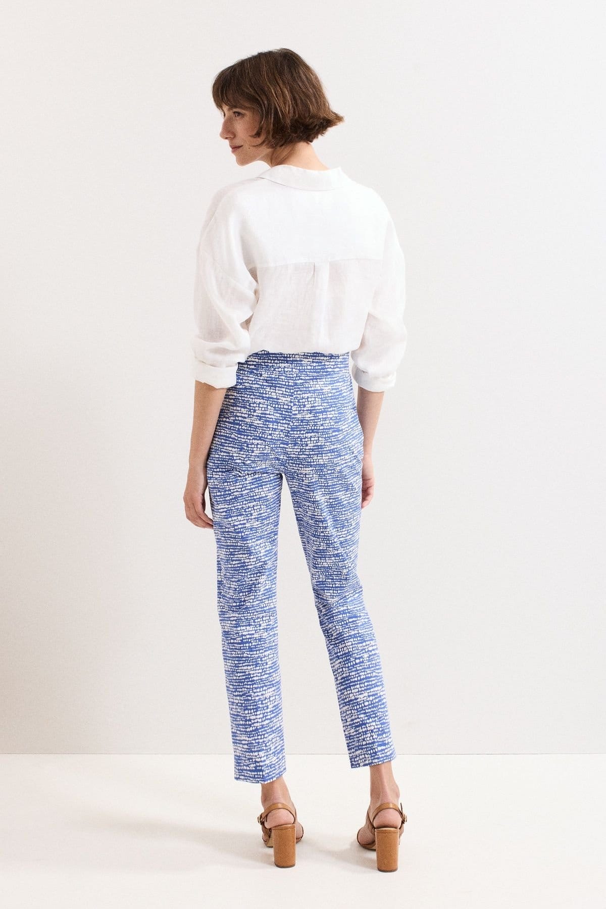 Phase Eight Phase Eight Women's Carmella Printed Trouser in Cobalt - 4