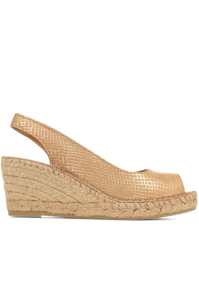 Jones Bootmaker Jones Bootmaker Women's Rosanna Slingback Wedges in Gold - 2