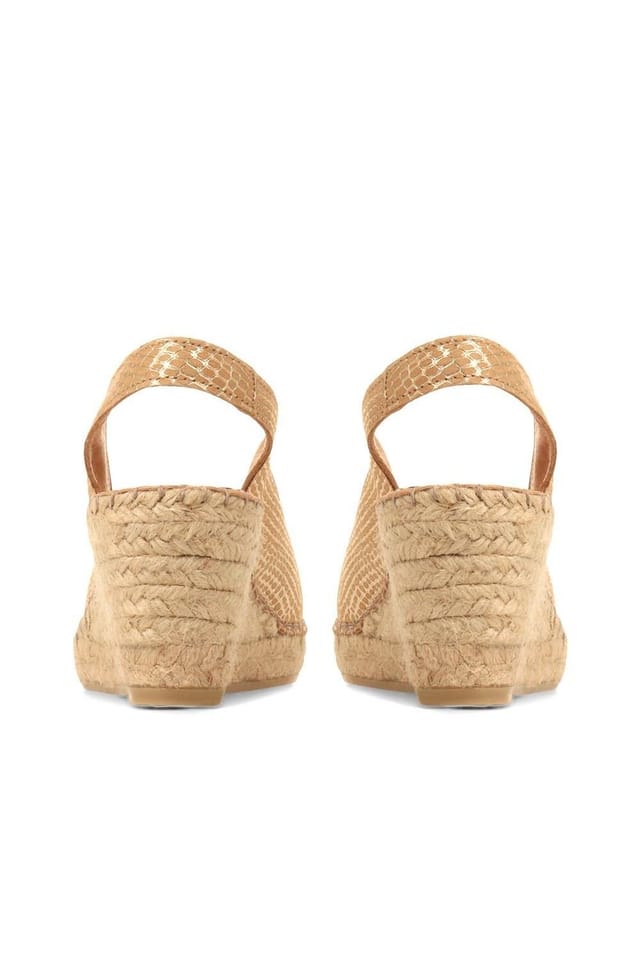 Jones Bootmaker Jones Bootmaker Women's Rosanna Slingback Wedges in Gold - 3