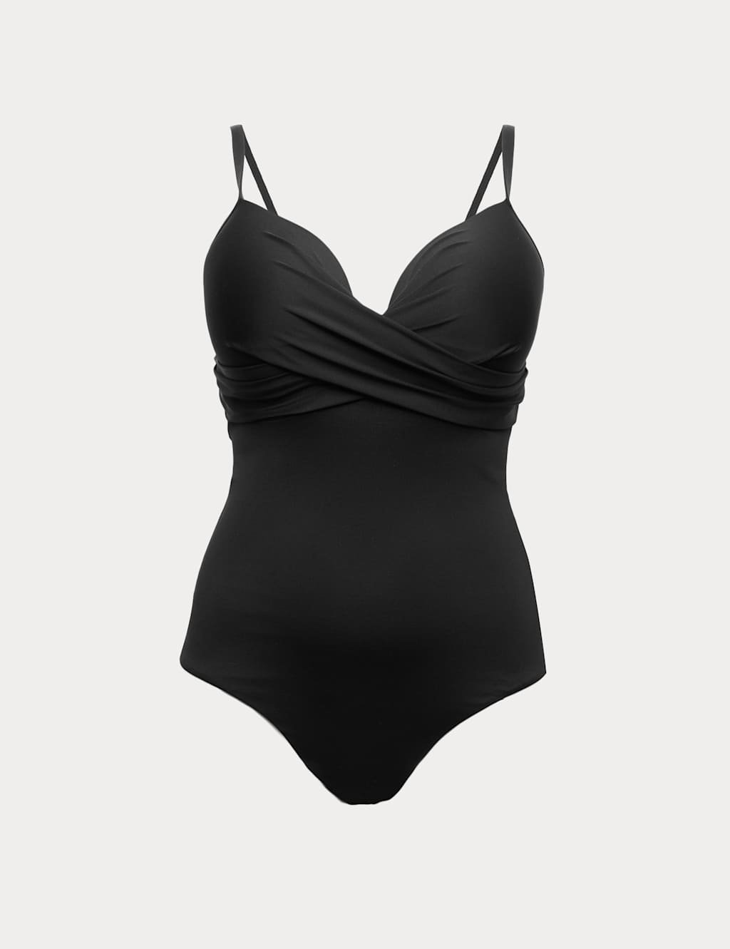 Marks & Spencer M&S Tummy Control Wired Plunge Swimsuit (D-GG) Black - 2