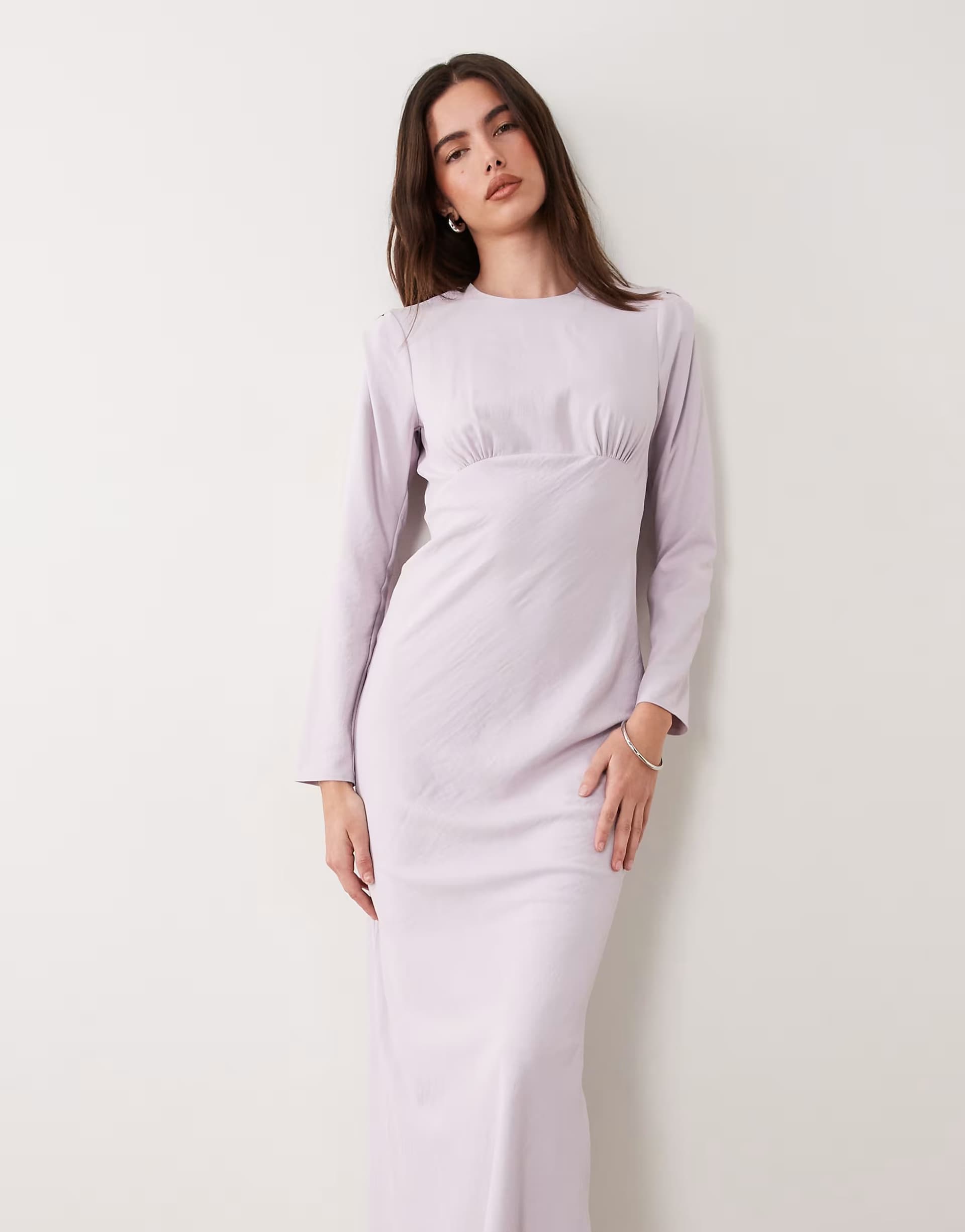ASOS ASOS DESIGN bias bust detail maxi dress in lilac