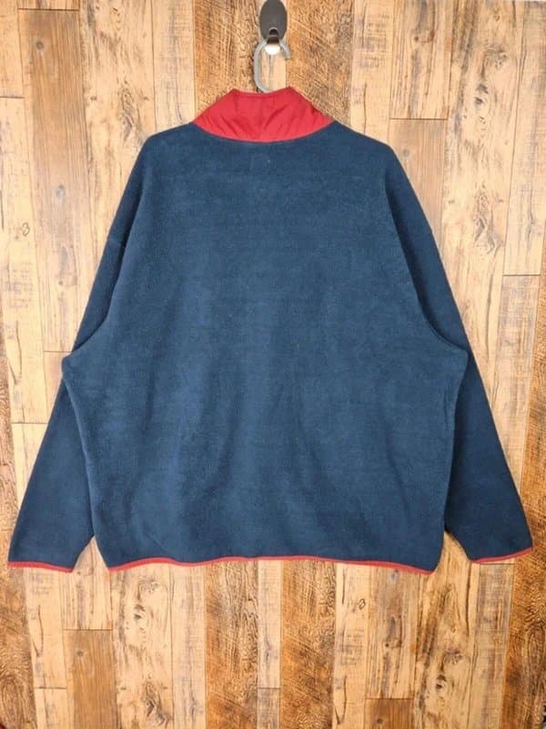 Levis Levis Vintage Style Fleece 1/4 Zip Pullover Navy Red Oversized XXL