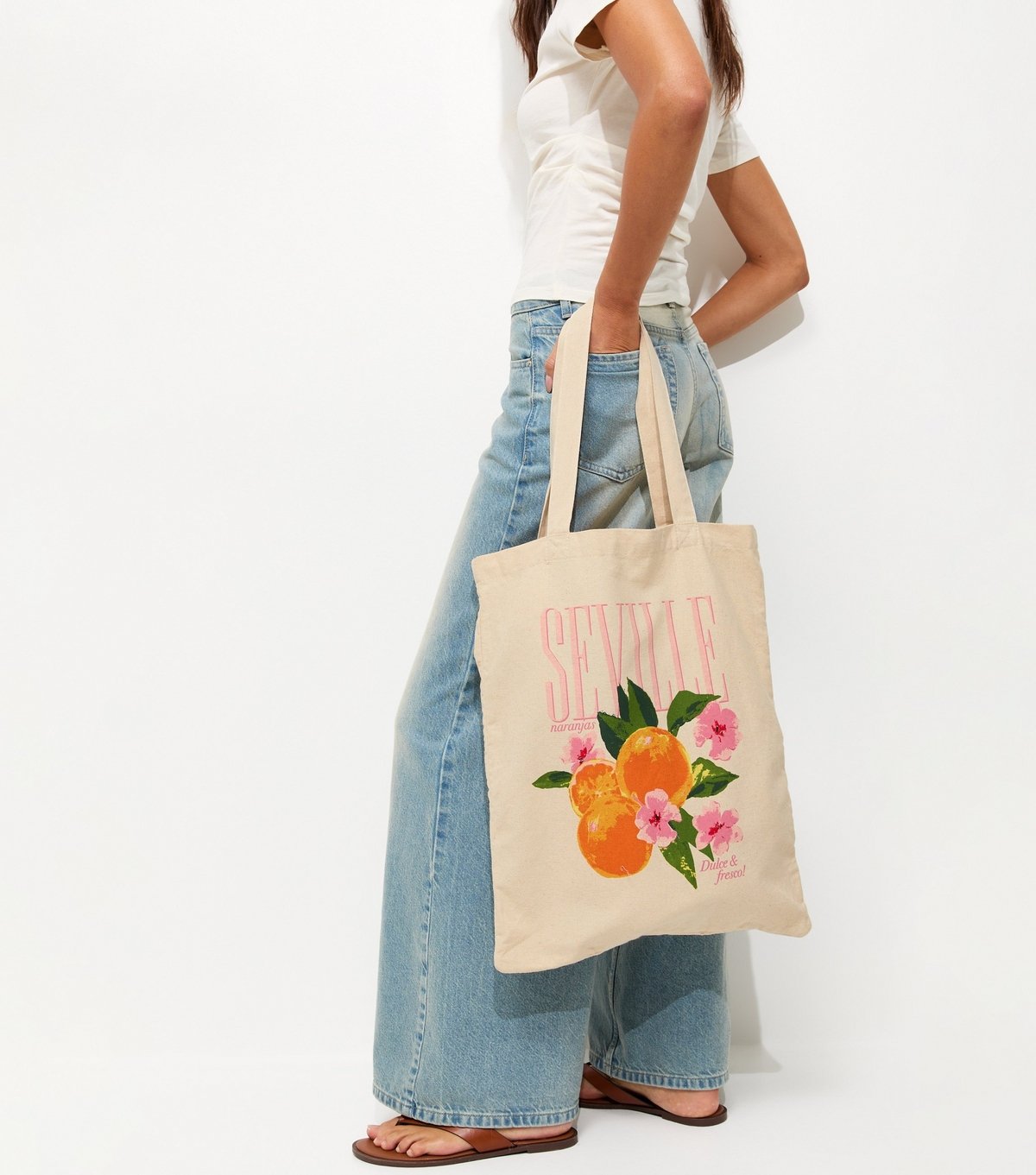 New Look Stone Canvas Seville Tote Bag New Look - 2