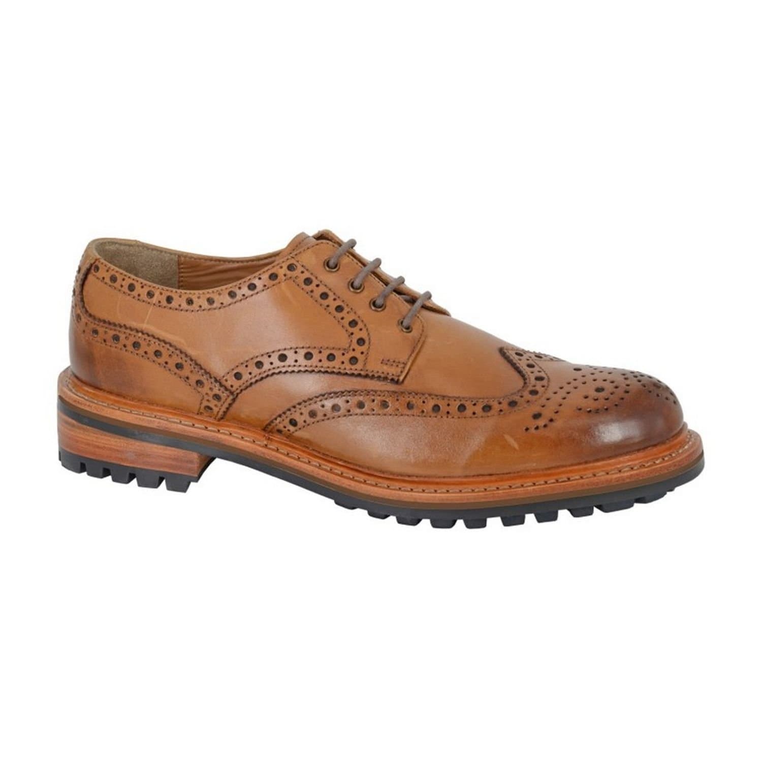 Woodland Woodland Men's Leather Brogues in Tan