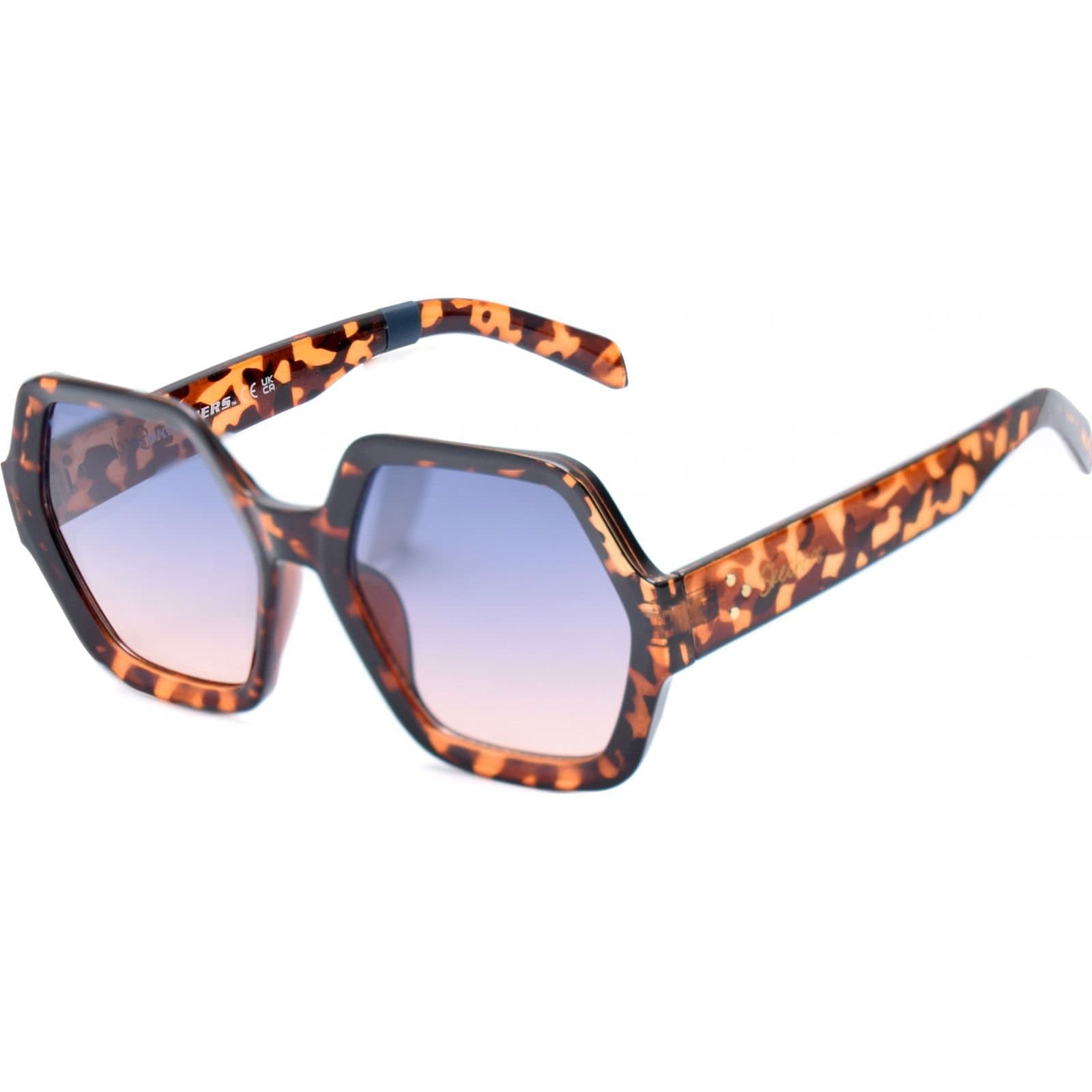 Skechers Skechers Women's SE6223-5752W Geometric/Octagonal Sunglasses in Blue