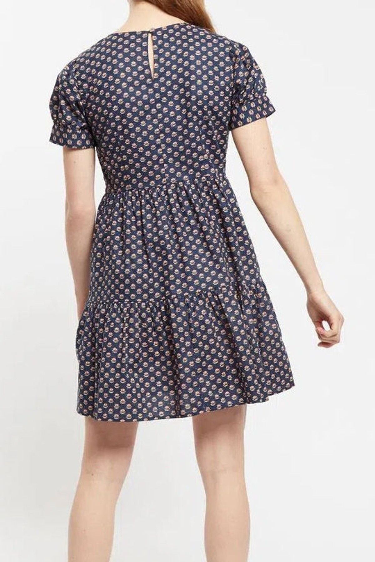 Louche Louche Women's Saara Jaipur Print Tiered Mini Dress in Blue - 3