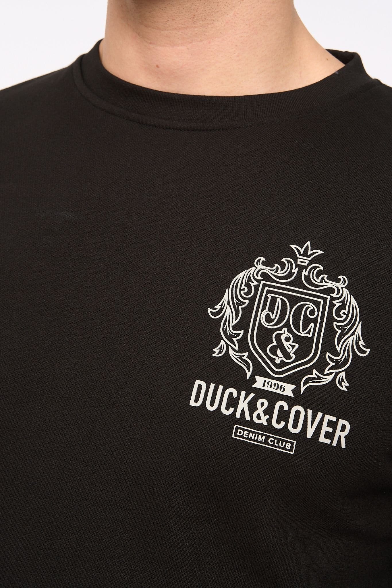 Duck&Cover Duck&Cover Men's Stoneham Functional Crew Neck Sweatshirt in Black - 4