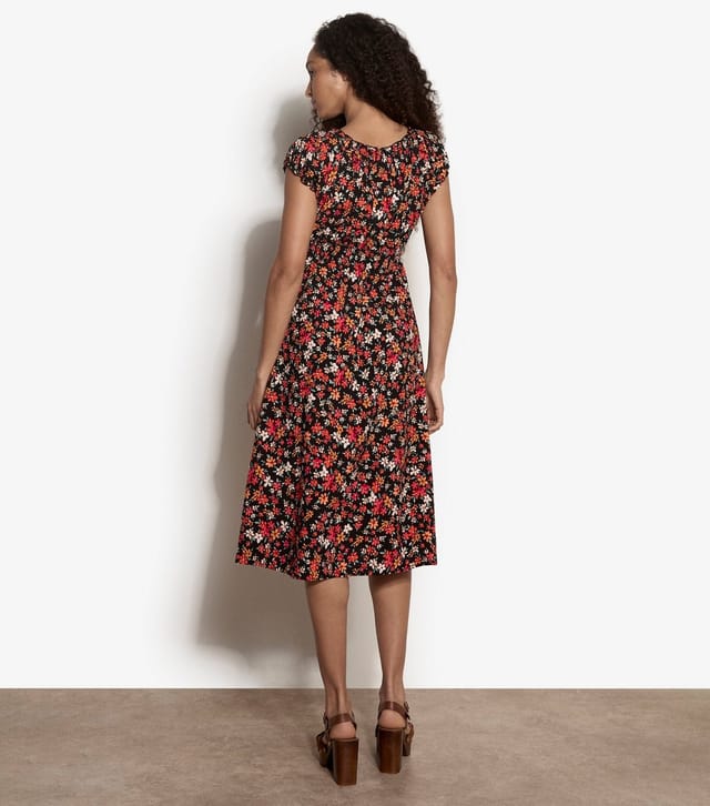 Apricot Women's Black Milkmaid Ditsy Print Midi Dress Apricot New Look - 3