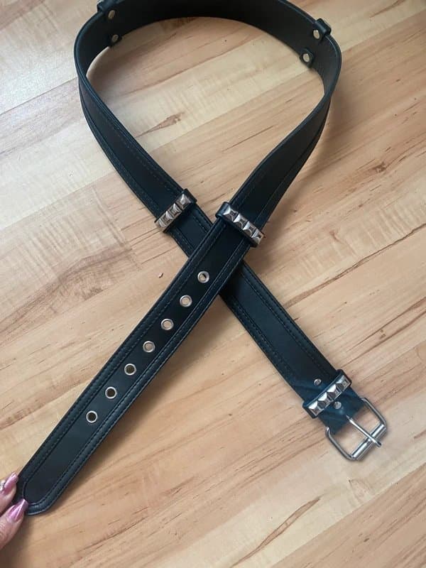 ASOS ASOS men’s black and silver belt