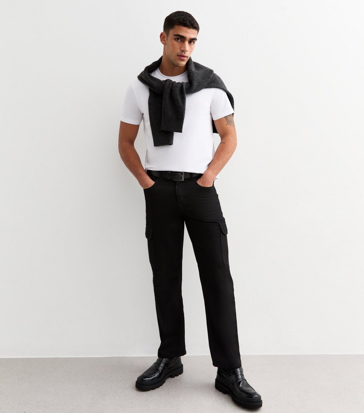 New Look Men's 2 Pack of White Regular Fit Cotton T-Shirts New Look - 3