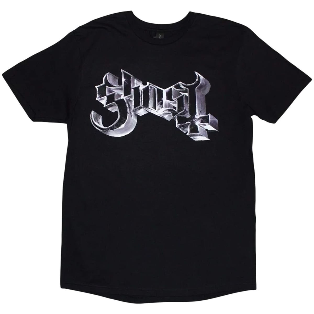 Ghost Ghost Men's Grucifix Metal Logo Back Print T-Shirt in Black - 1